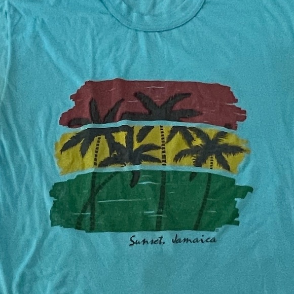 Vintage 1980s Sunset Jamaica Tourism Travel Vacation Destination Tshirt - Picture 3 of 4